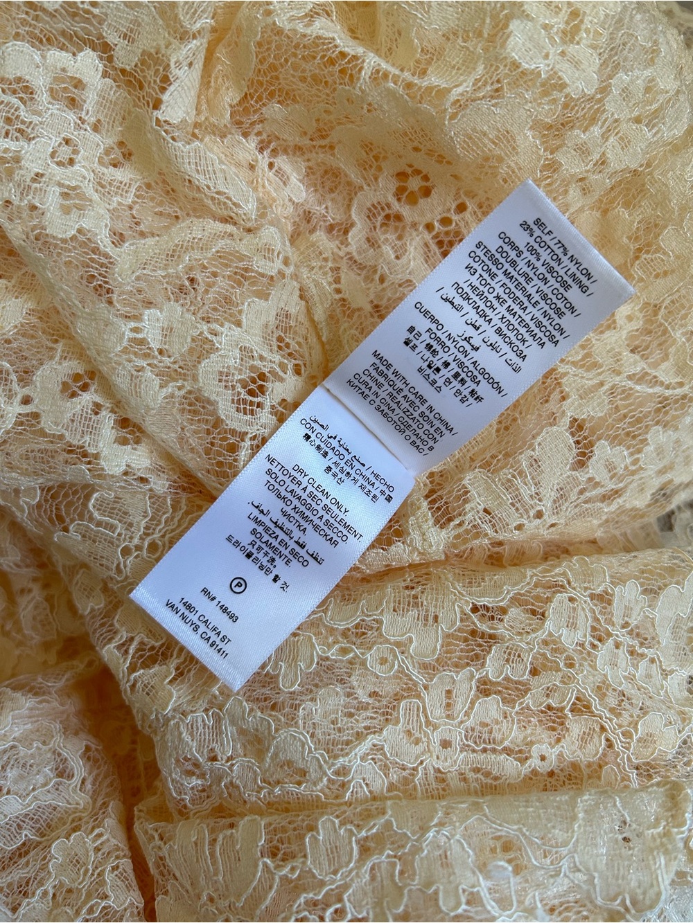 DOEN Costine Maxi Dress Vanilla Cream Lace Sheer - Picture 13 of 16